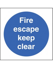 Fire escape keep clear rigid plastic – 3 Sizes Site Products