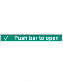 Push Bar to Open - Self Adhesive Vinyl Site Products