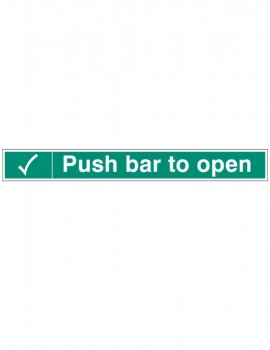 Push Bar to Open - Self Adhesive Vinyl Site Products