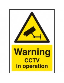 A4 Warning CCTV in operation sign rigid plastic 