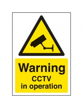 A4 Warning CCTV in operation sign rigid plastic  Site Products