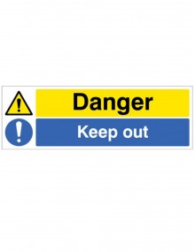 Danger keep out rigid plastic – 2 Sizes Site Products