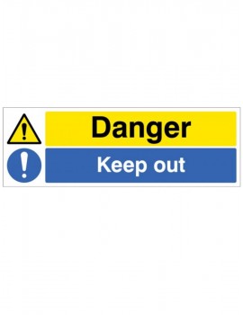 Danger keep out rigid plastic – 2 Sizes Site Products