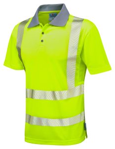 Leo Woolacombe Coolviz-PLUS Yellow Polo Shirt Hi-Viz P03-Y