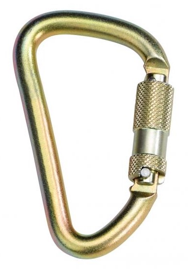 P+P 90100 Steel Offset ‘D’ Twistlock Karabiner