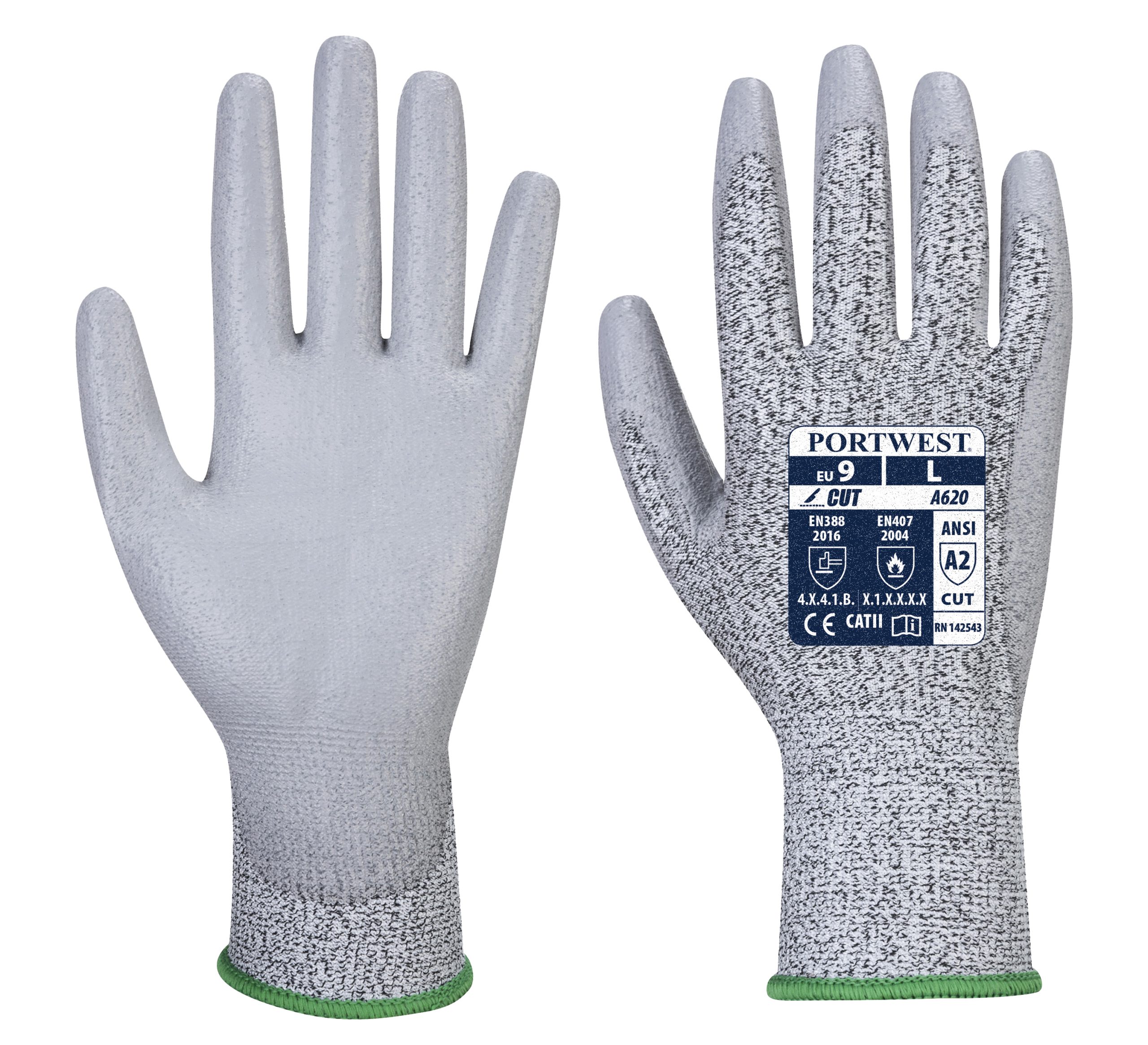 Portwest A620 – LR Cut PU Palm Glove, Pack 12 pairs