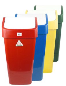 Swing top bin 50lt choice of colours