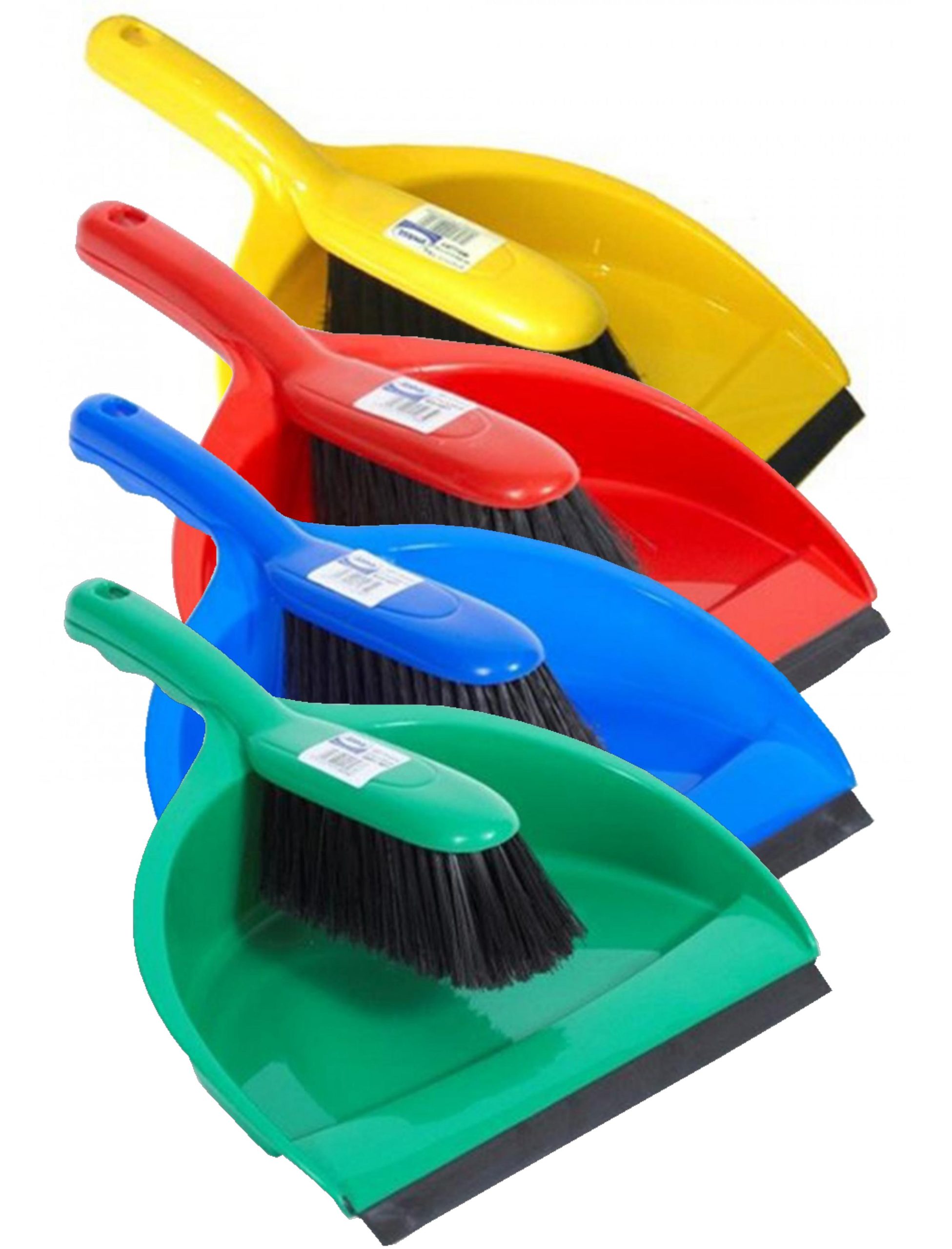 Dustpan & Brush Set – Stiff Bristles 4 colours