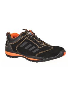 Portwest Lusum FW34 Safety Trainers Black and Orange