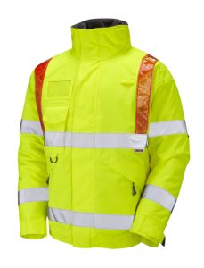 Leo Portmore Orange Brace Bomber Jacket Yellow J03-Y