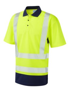 Leo P11 Mortehoe Yellow/Navy Polo Shirt