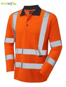Leo Swimbridge Long Sleeved Polo Shirt - Orange P05-O