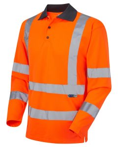 Leo Woolsery P06-O Coolviz Polo Shirt Orange