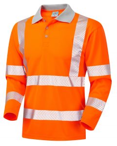 Leo Barricane CoolvizPlus Sleeved Polo Shirt Orange P08-O