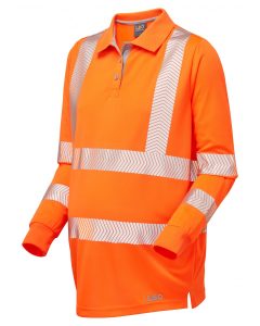 Leo PM08-O Yarnacott Maternity Sleeved Polo Shirt - Orange