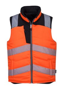 Portwest PW374 Hi-Vis Reversible Bodywarmer - Orange