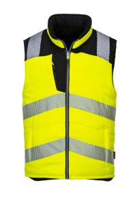 Portwest PW374 Hi-Vis Reversible Bodywarmer - Yellow