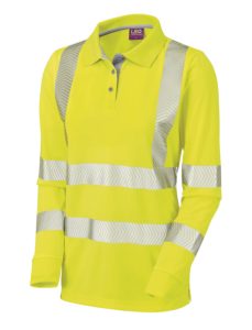 Leo Pollyfield Ladies Long Sleeve Polo - Yellow PL08-Y