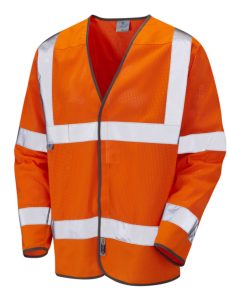 Leo S04-O Fremington Mesh Waistcoat Orange