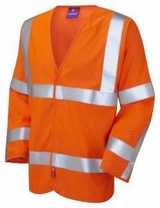 Leo S17-O Meshaw Anti-Static Waistcoat - Orange