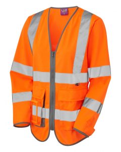 Leo SL12-O Beaworthy Womens Sleeved Waistcoat - Orange