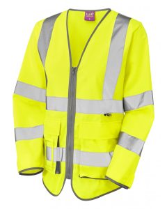 Leo SL12-Y Beaworthy Women's Sleeved Yellow Waistcoat