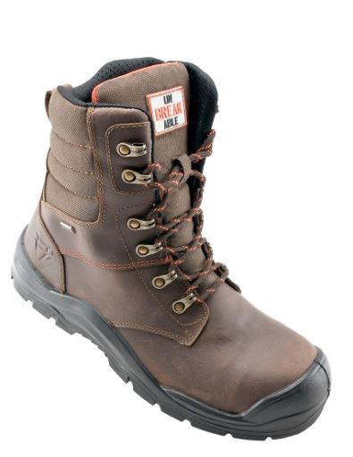 Unbreakable U109 Tornado Waterproof Brown Zip Safety Boots