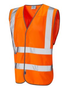 Leo W04-O Arlington Coolviz Mesh Waistcoat Orange
