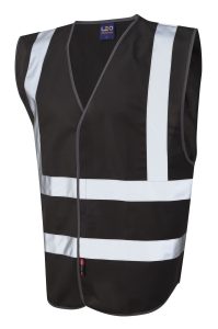 Leo Pilton Reflective Waistcoat - Black