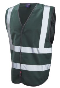 Leo Pilton Reflective Waistcoat - Bottle Green