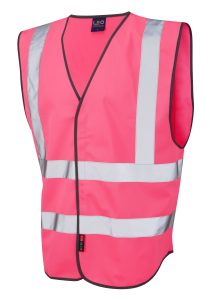 Leo Pilton Reflective Waistcoat - Pink