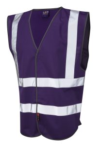 Leo Pilton Reflective Waistcoat - Purple