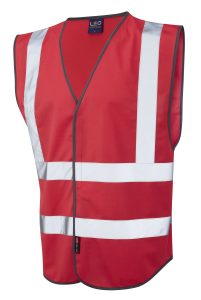 Leo Pilton Reflective Waistcoat - Red