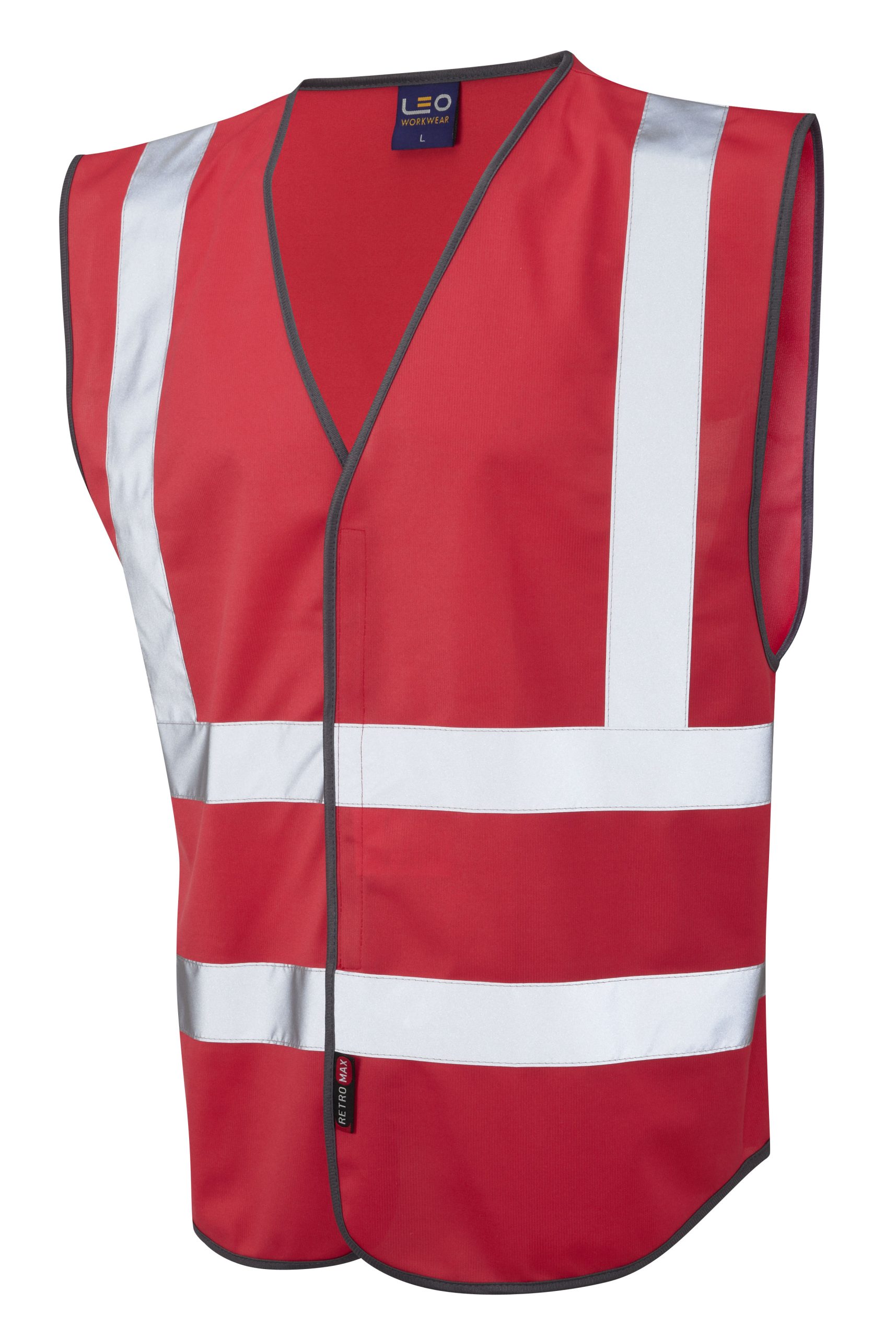 Leo Pilton Reflective Waistcoat – Red
