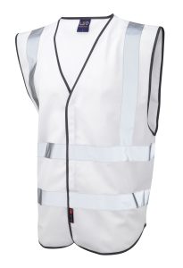 Leo Pilton Reflective Waistcoat - White