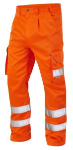 Leo Bideford Class 1 Orange Polycotton Cargo Trousers - CT01-O -Regular Leg