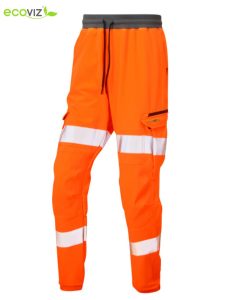 Leo Hawkridge EcoViz Jog Trouser Orange JT01-O Reg Leg