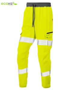 Leo Hawkridge EcoViz Jog Trouser Yellow - JT01-Y - Regular Leg