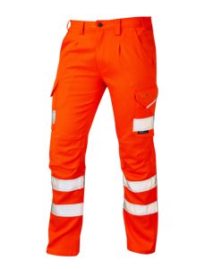 Leo Kingford EcoViz Stretch Cargo Trouser Orange - CT04-O- Tall leg