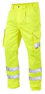Leo Bideford Yellow Polycotton Cargo Trousers - CT01-Y- Regular Leg