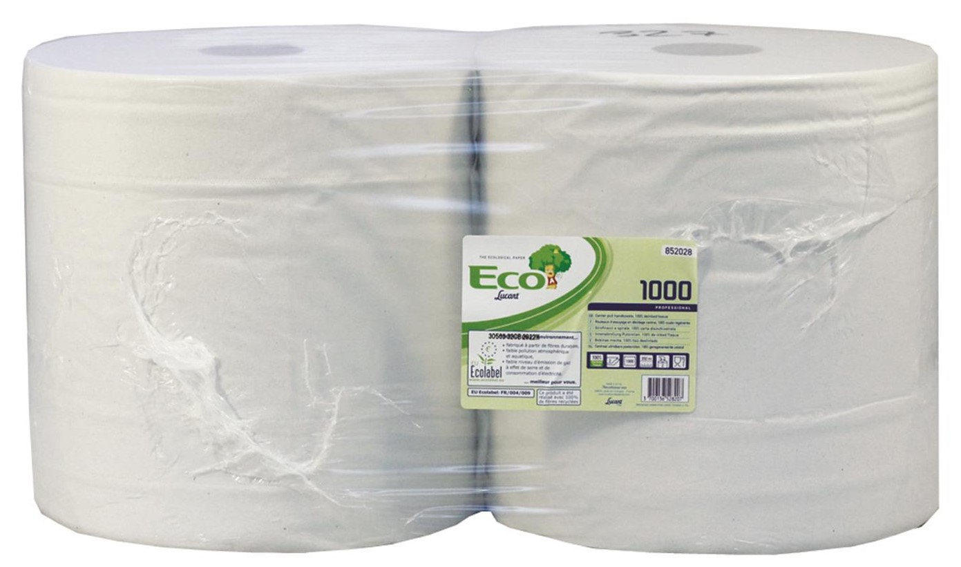 White 2ply Lucart Monster Rolls Case of 2